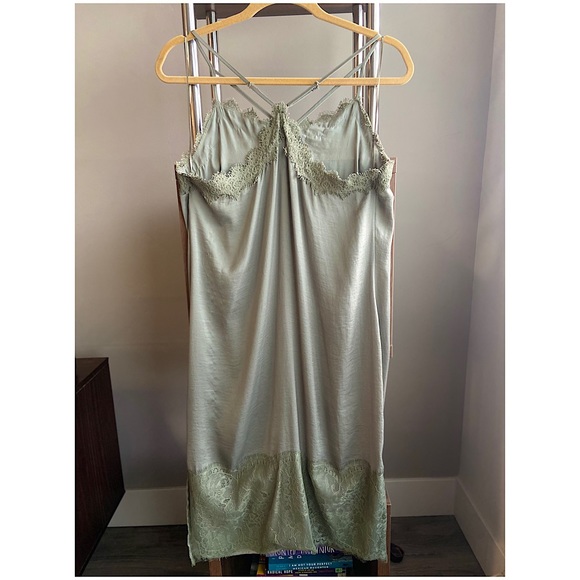 Green Slip Dress - Picture 2 of 3
